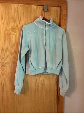 all in motion Light Blue Funnel Neck Drawstring Pullover